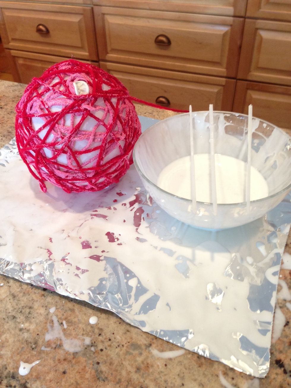 Utilize some dryer yarn if balloon gets to slippery