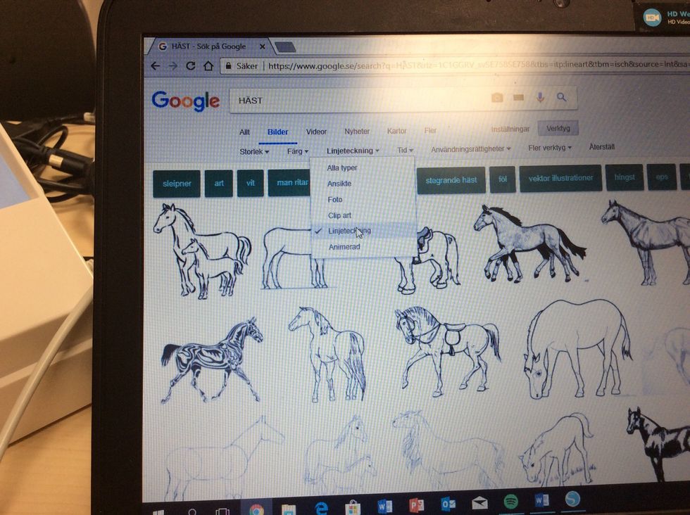 V\u00e4lj linjeteckning.