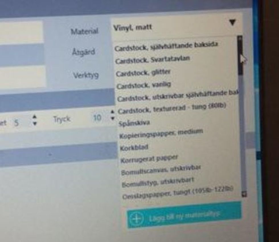 V\u00e4lj vinyl matt i rullistan.