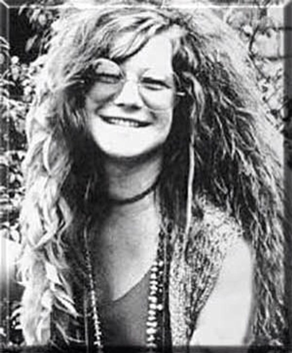 Va viure els anys 1943-1970. Va morir als 27 anys perqu\u00e8 era consumidora. Era una cantant de Rock i de Blues Nord-Americana. A la fotografia apareix Janis Joplin amb el seu peculiar look.