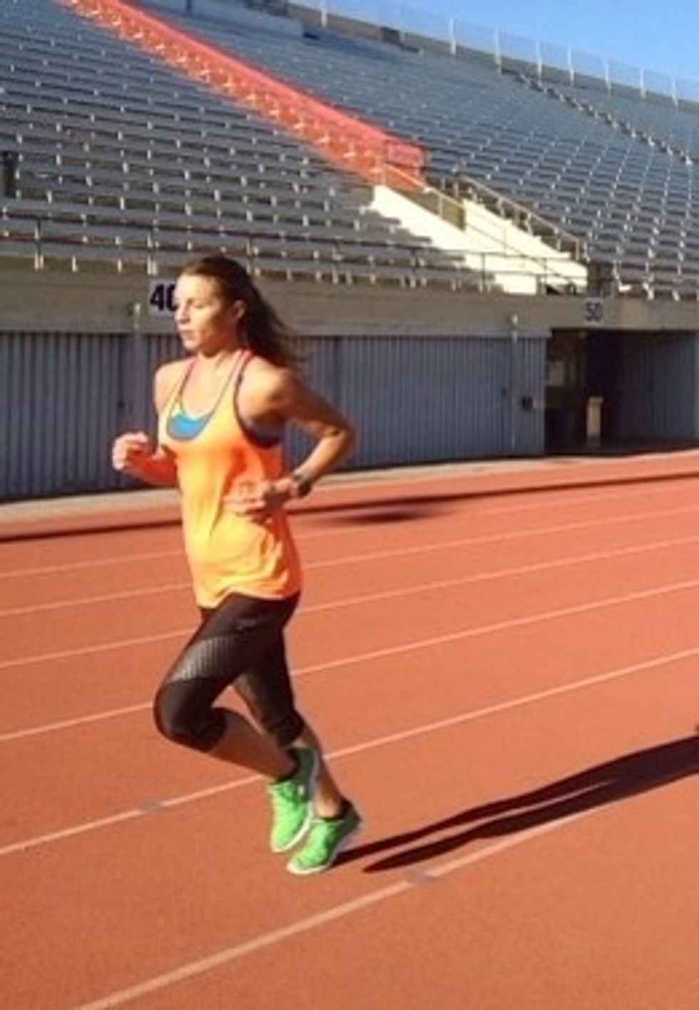 Various workouts can be done at the track, but it is important that the workout be carried out as prescribed. Doing too much or not doing enough recovery can cause injury.