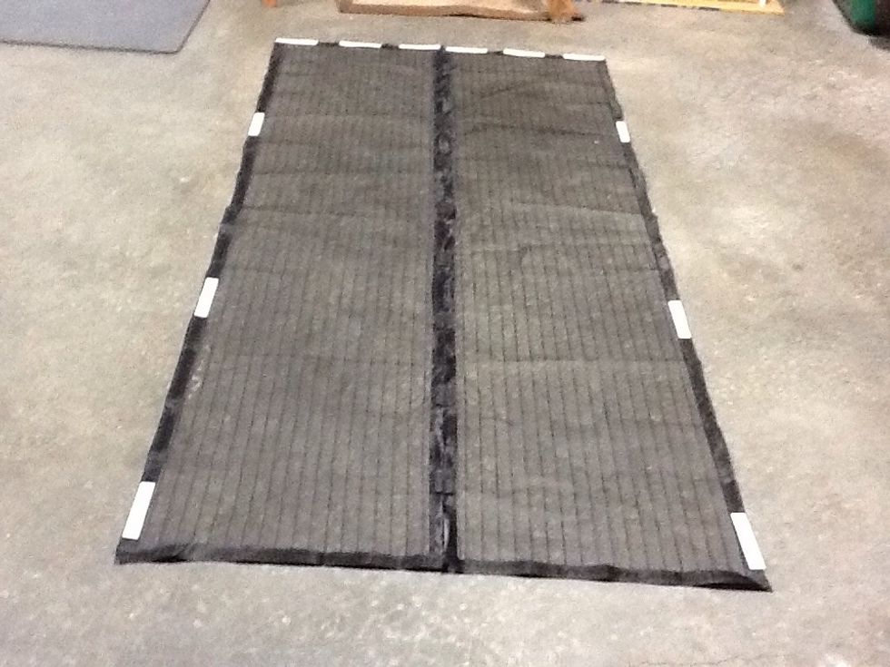 Velcro attached in positions recommended by screen maker.