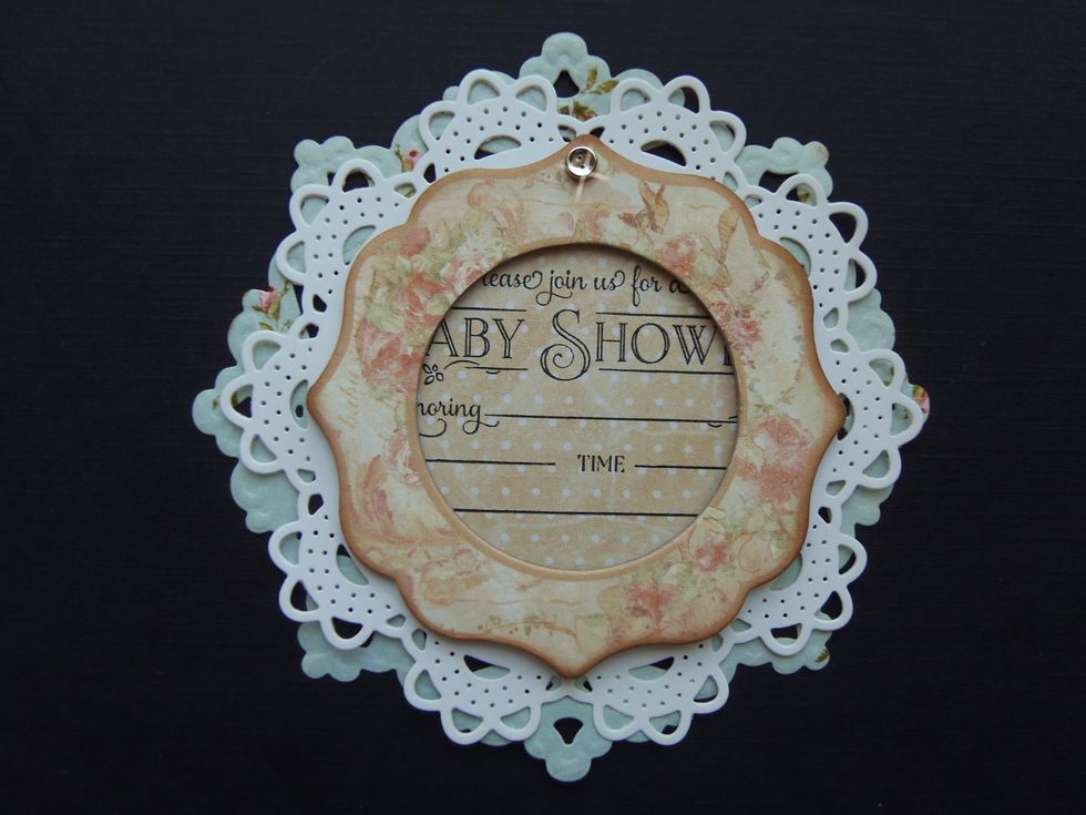 View of invitation/card when is closed.