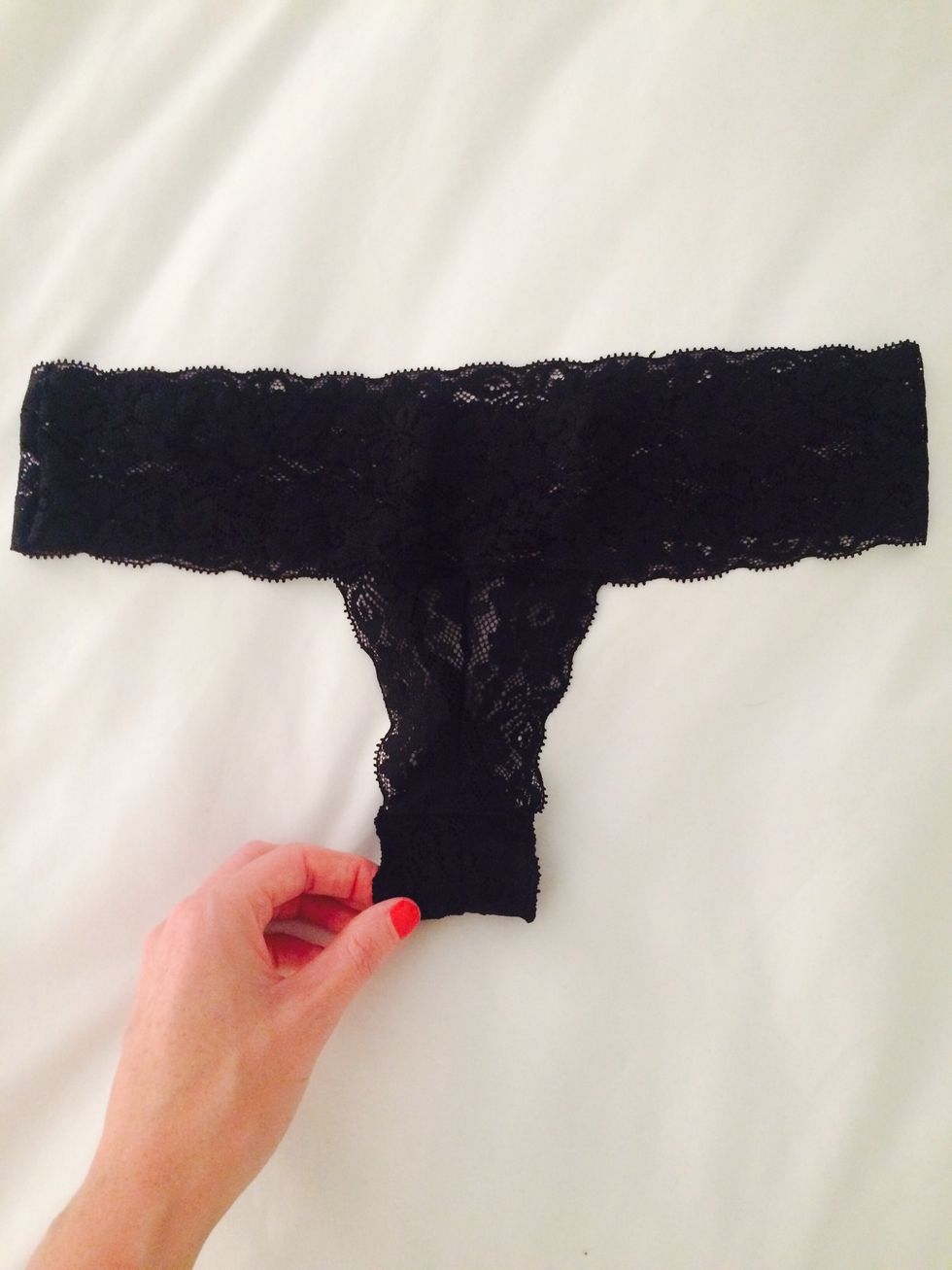 Voila! A sexy, yet comfortable lace thong.