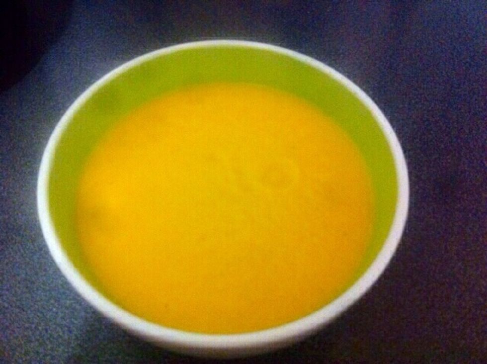 Voila! A simple and delicious soup ready for your pallet. Serves 3. ENJOY!