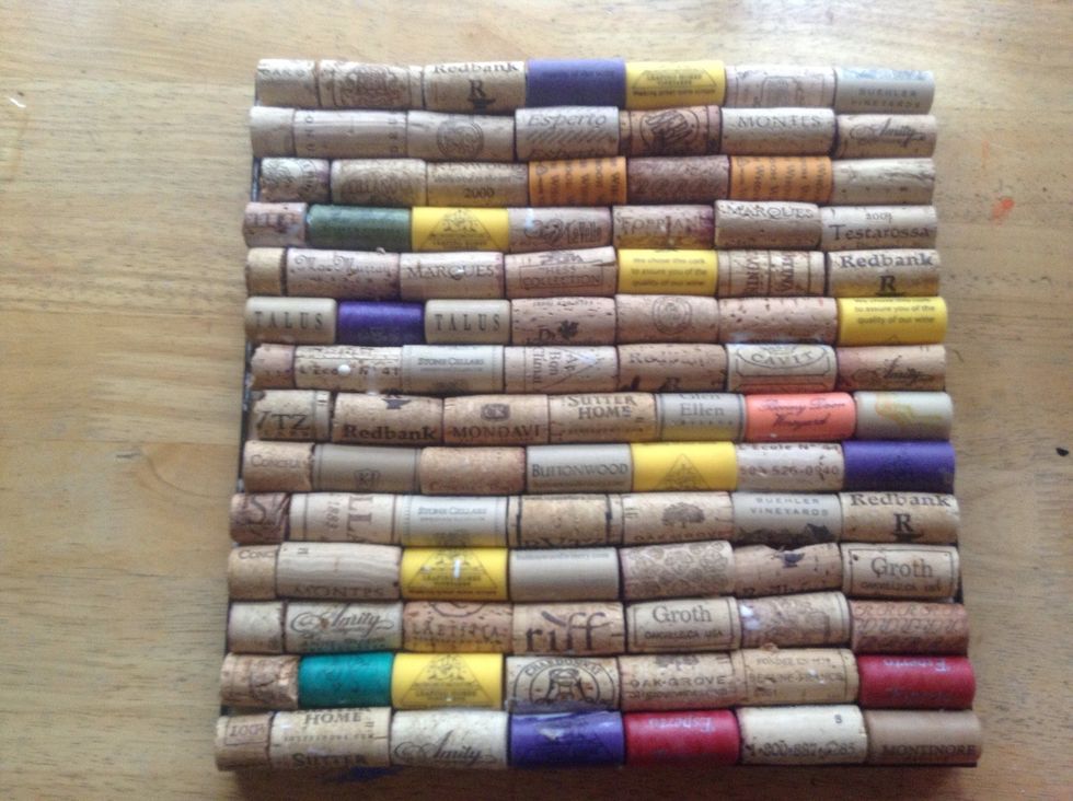 Voila! Lay flat on surface. Beware of drippy glue.