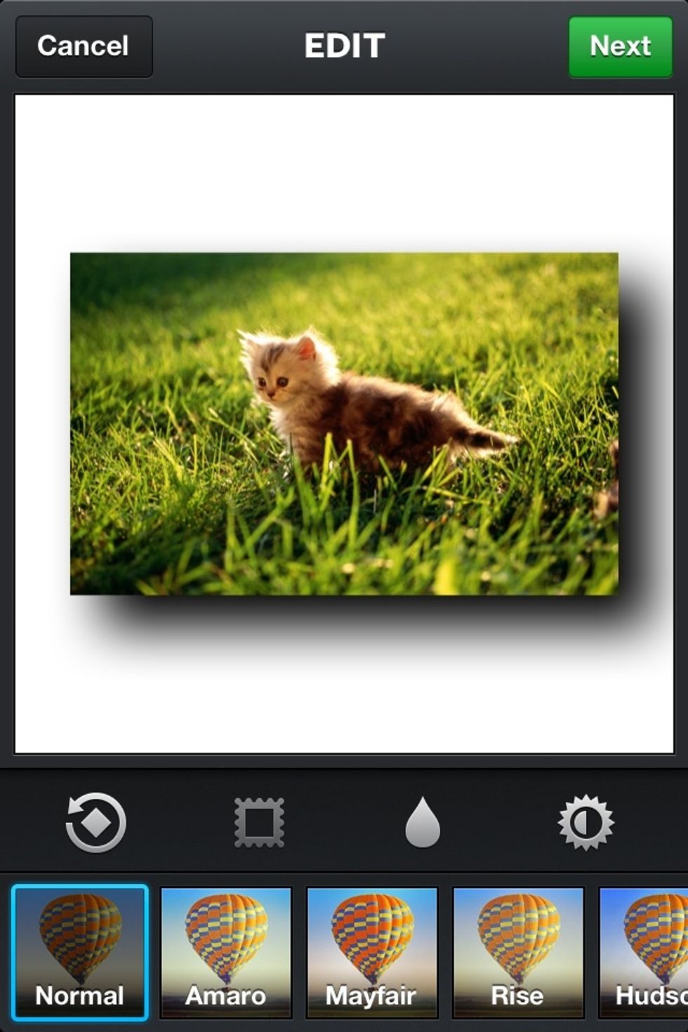 Voila! Now your photo looks like its floating over the page! For now, very few photos on Instagram have this effect so it makes yours stand out. Enjoy!