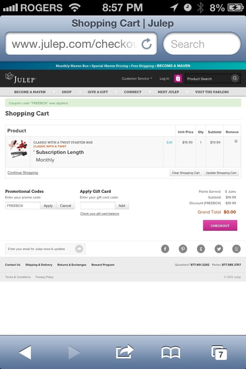 Voila! The grand total is $0!!