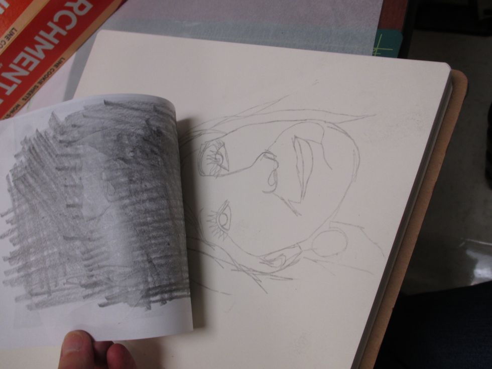 Voila! The image is transferred to the paper.