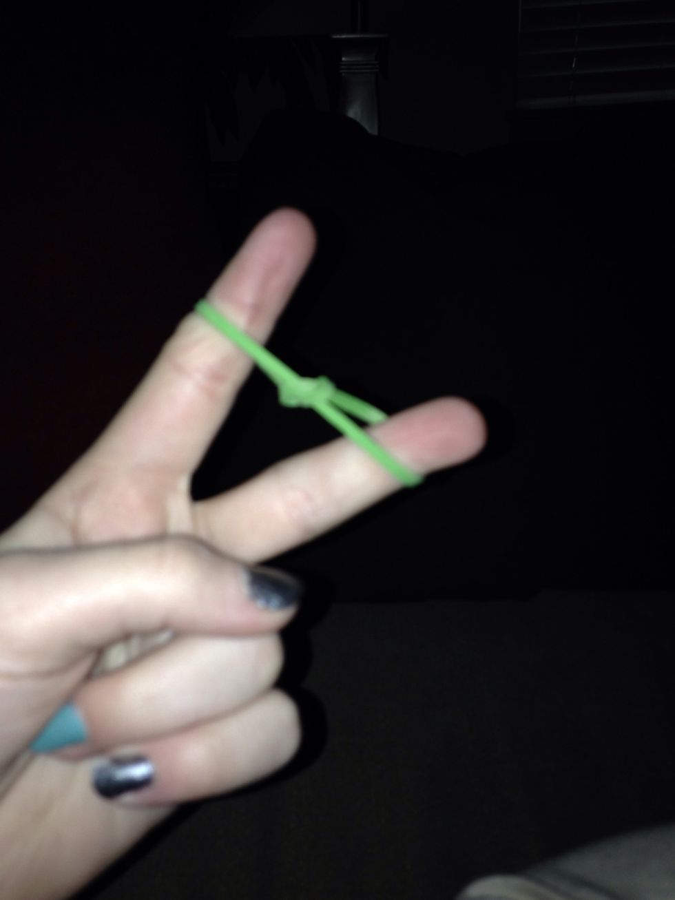 Voila! You can literally do this with any rubber band