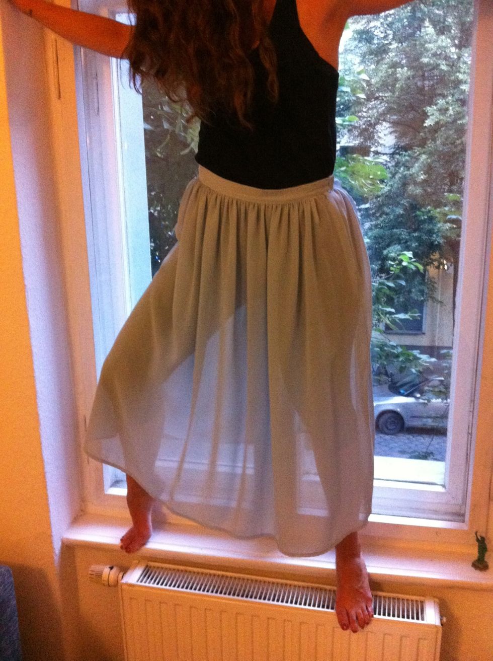 Voila! Your done. (Standing on a windows ledge is not necessary once finished).