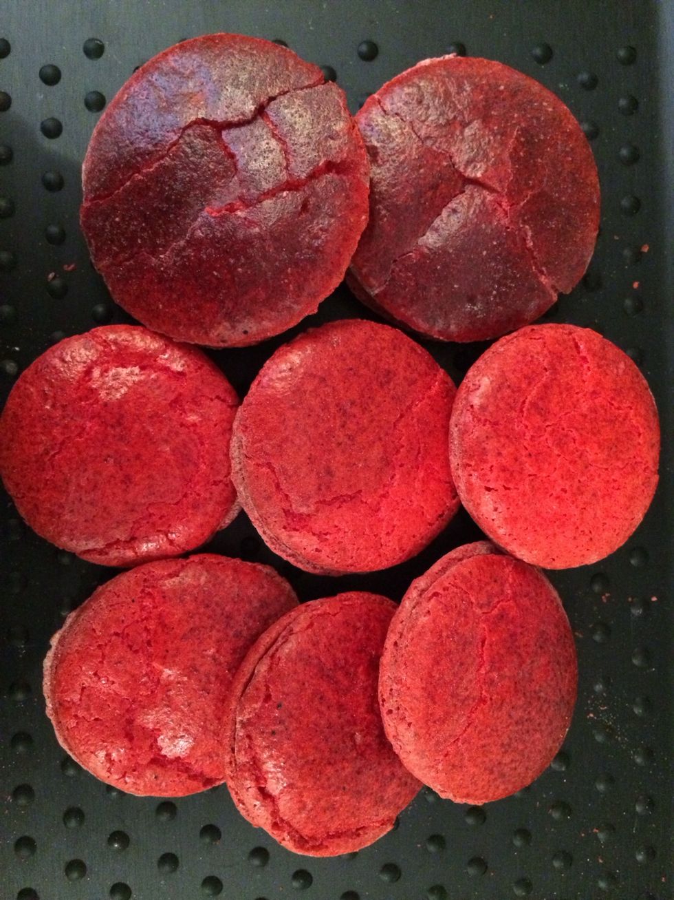VOLCANO MACARONS. I specially like the MACARONS exploded to show a red inside color.