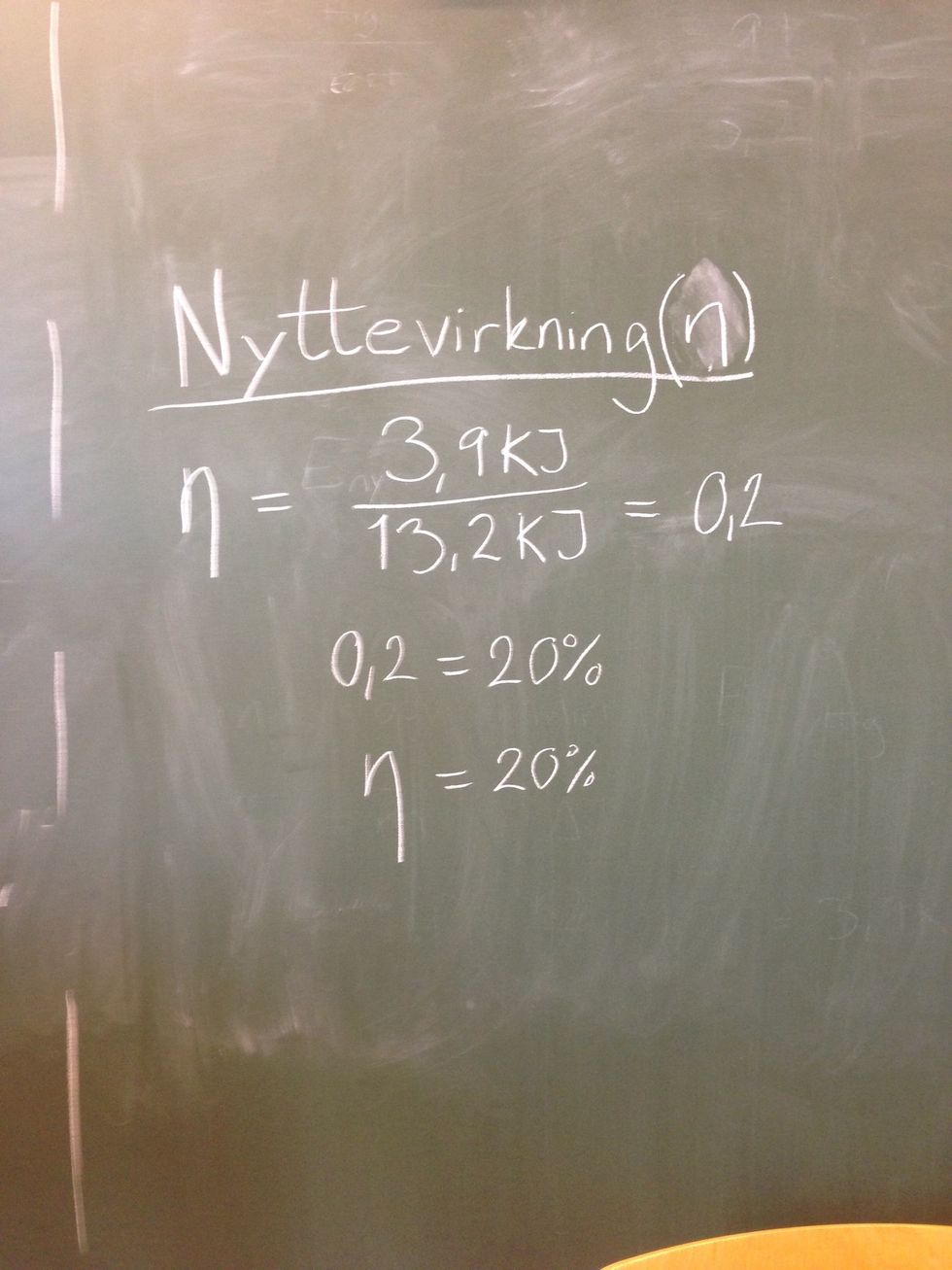 Vores nyttevirkning er alts\u00e5 20%