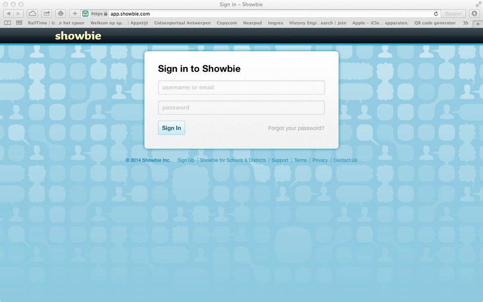 Vul je accountgegevens in en kies 'sign in'