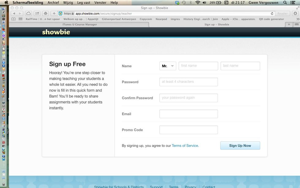 Vul je gegevens in en bewaar deze veilig. Je hebt deze nodig om later je klaslokaal te betreden!