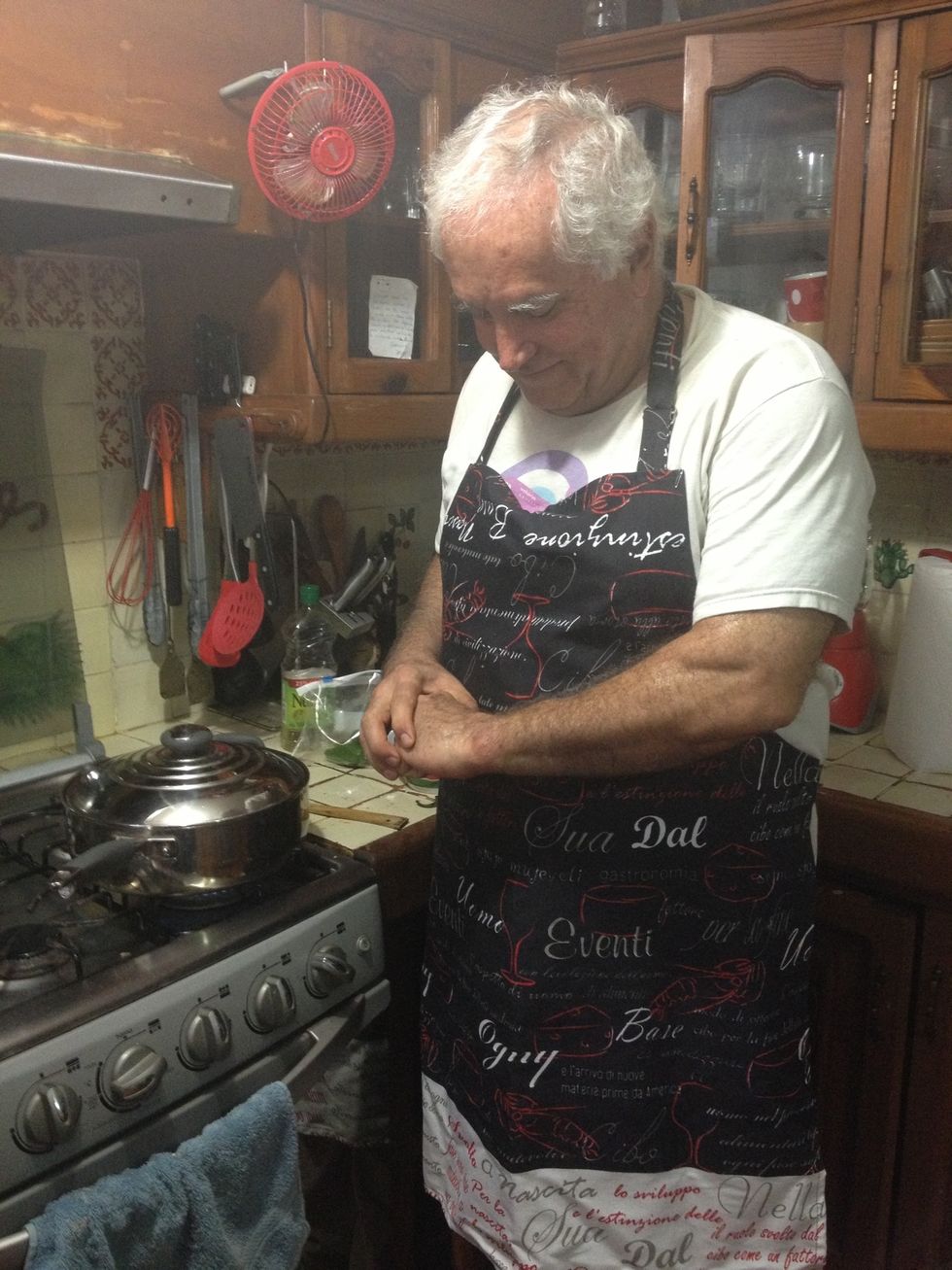 Wait 5-8 minutes (it depends on the pan you use, ours is very fast).