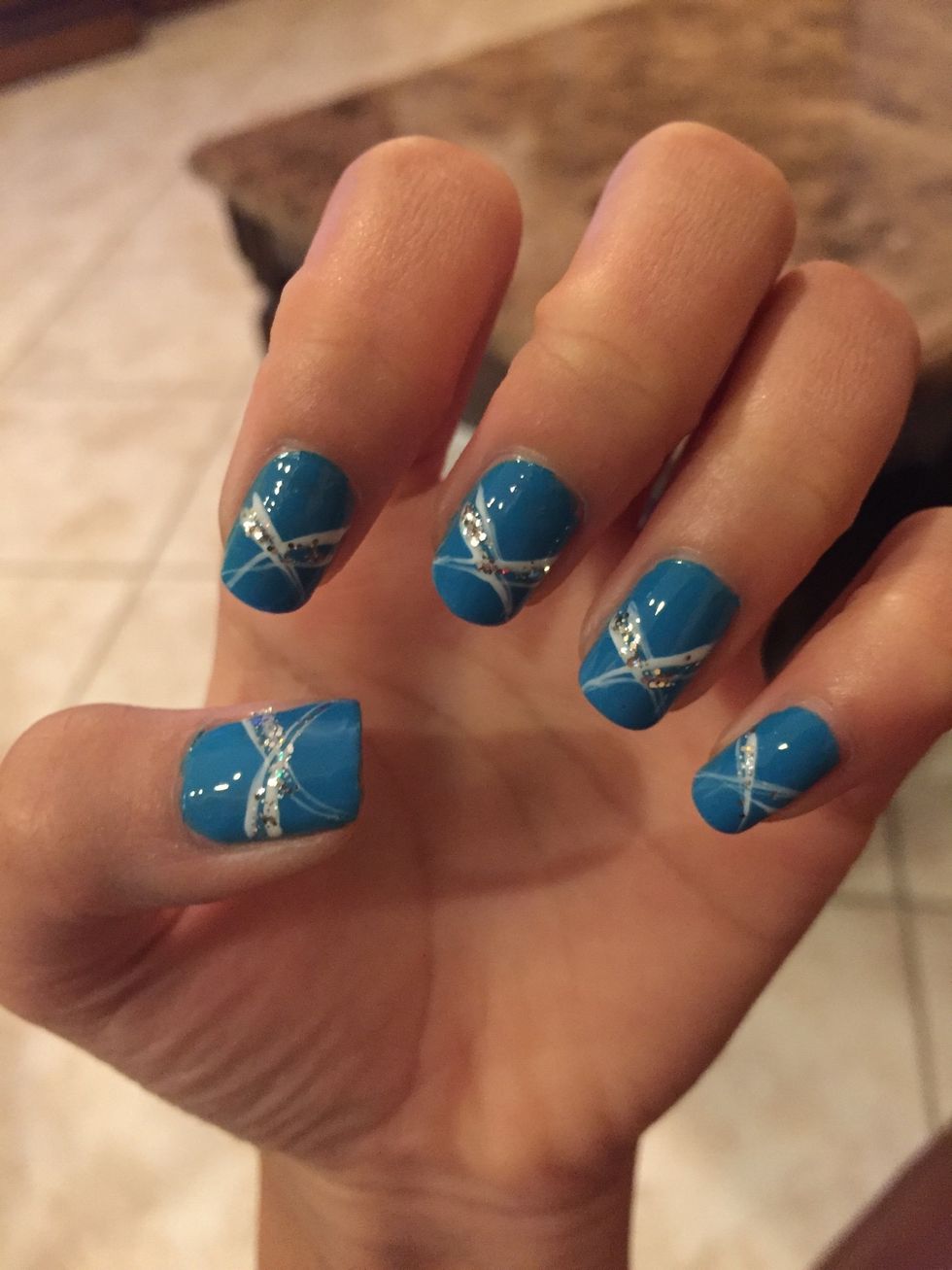 Wait a few seconds and then add top coat