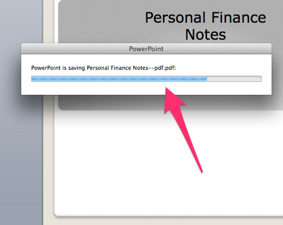 Wait a few seconds while the conversion takes place.