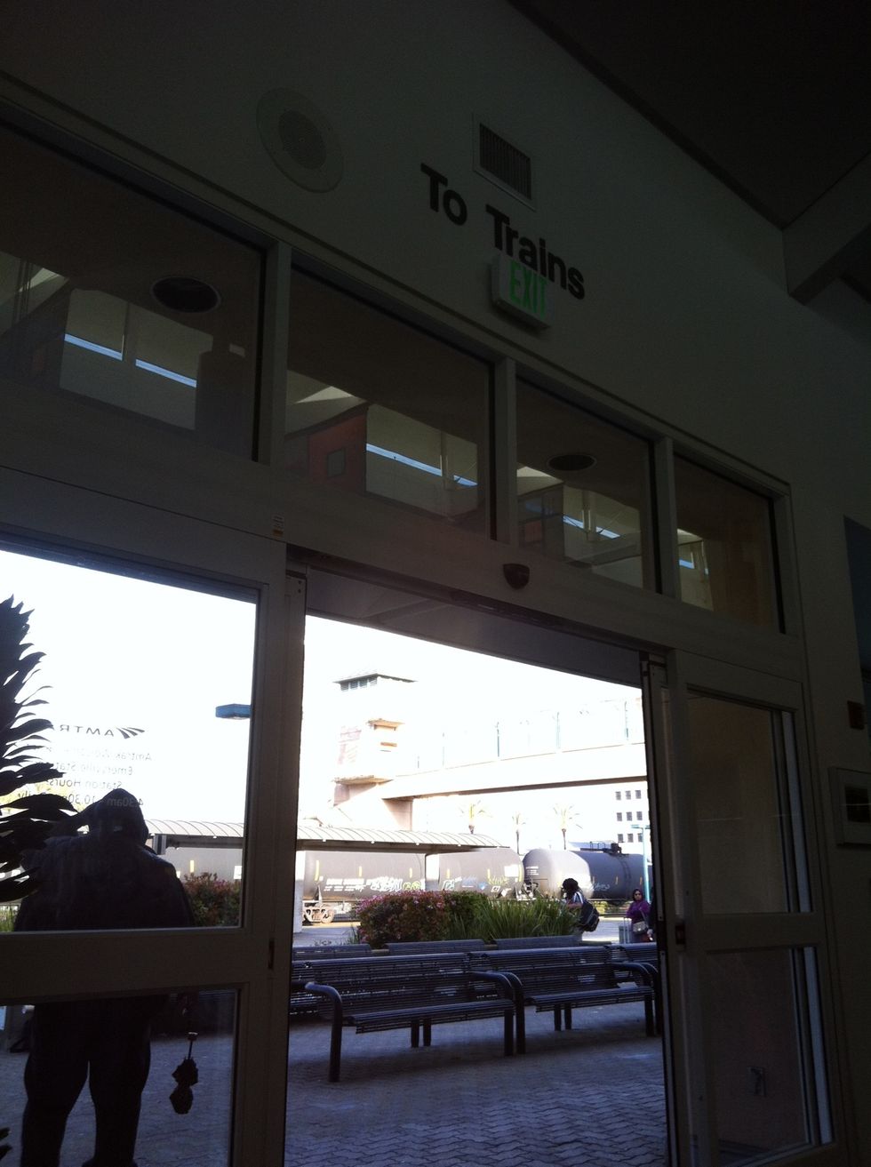 Wait at the Emeryville Amtrak Station