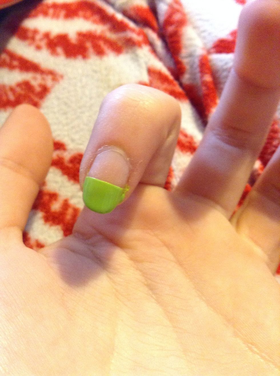 Wait for it to dry and peel off the tape for a straight line