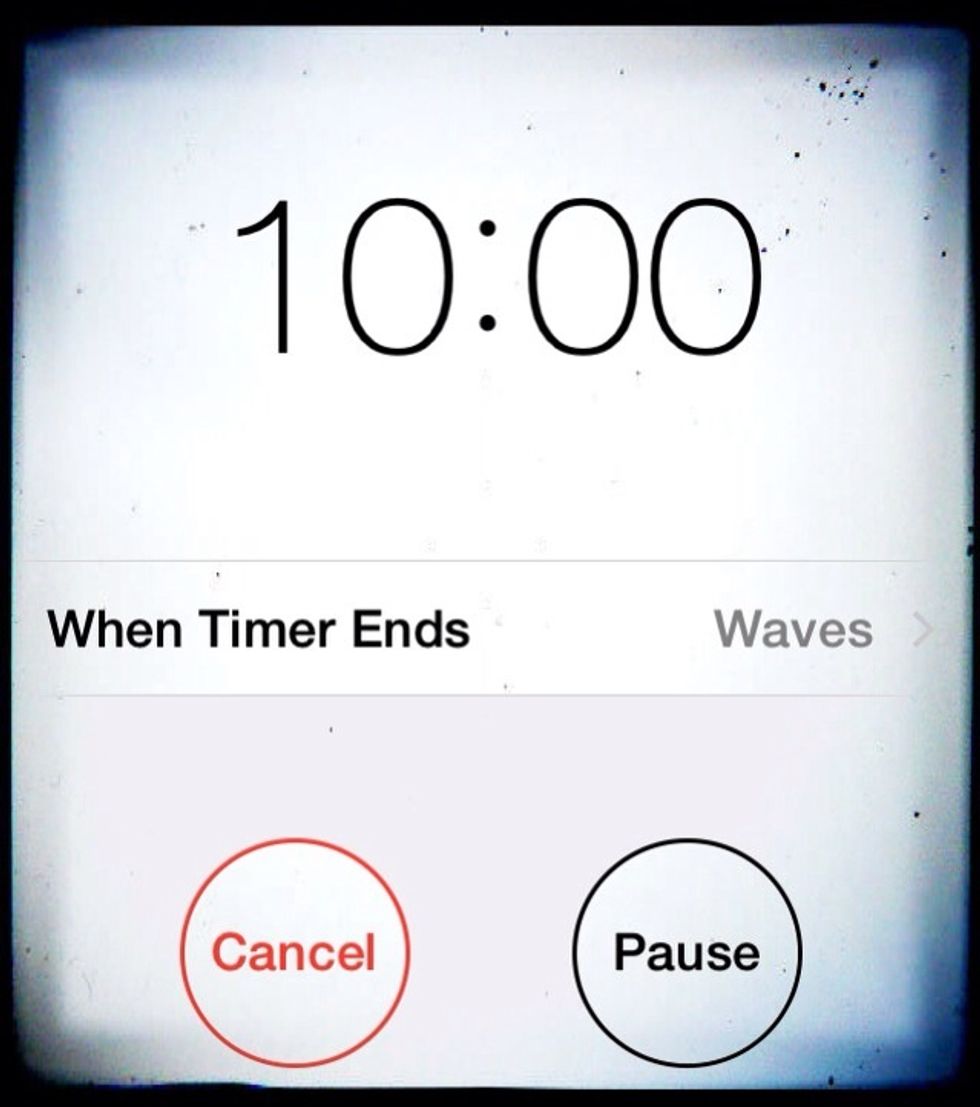 Wait for the dreaded time to pass for it to dry.