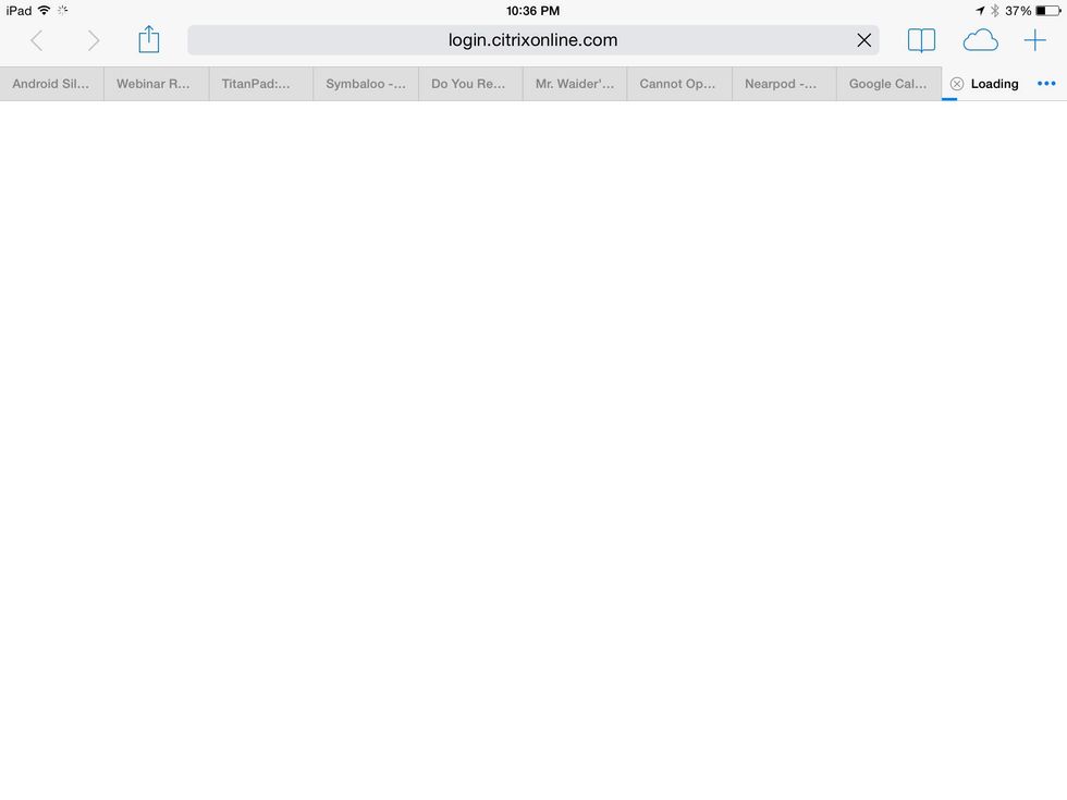 Wait for the link to route through Safari. There may be some screen flashing here, so refrain from touching the iPad until it has had sufficient time to check for an iPad app.