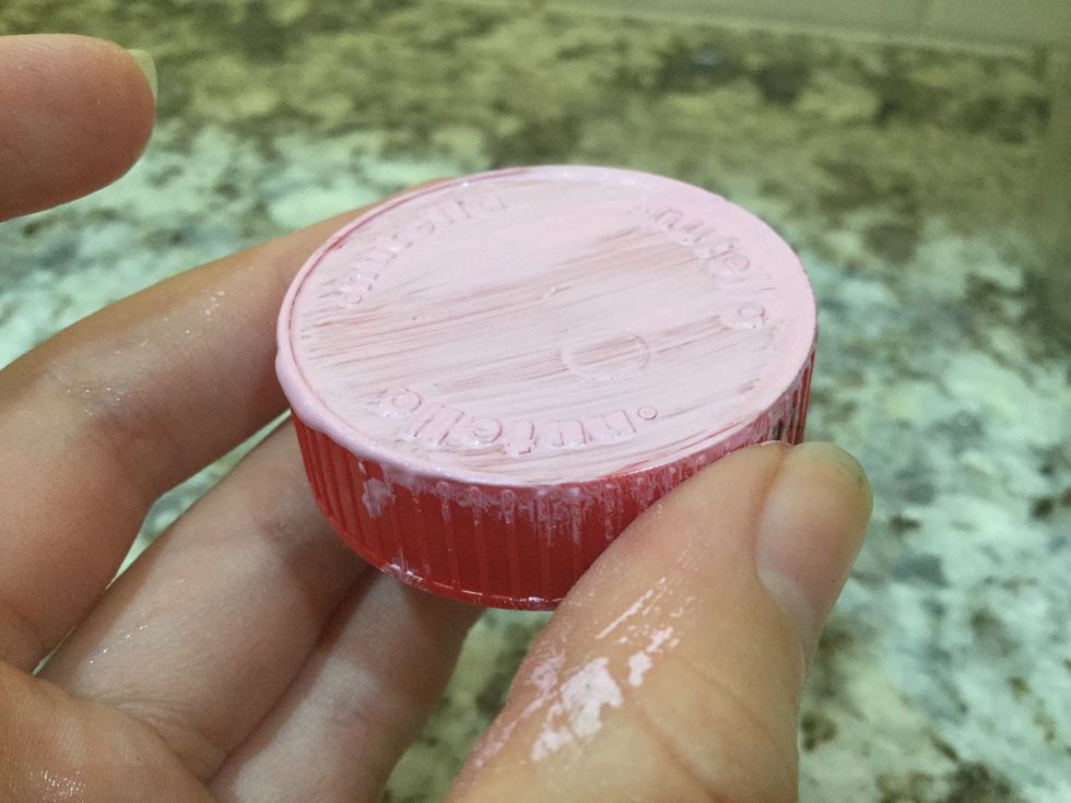 Wait for the top part of the cap to dry