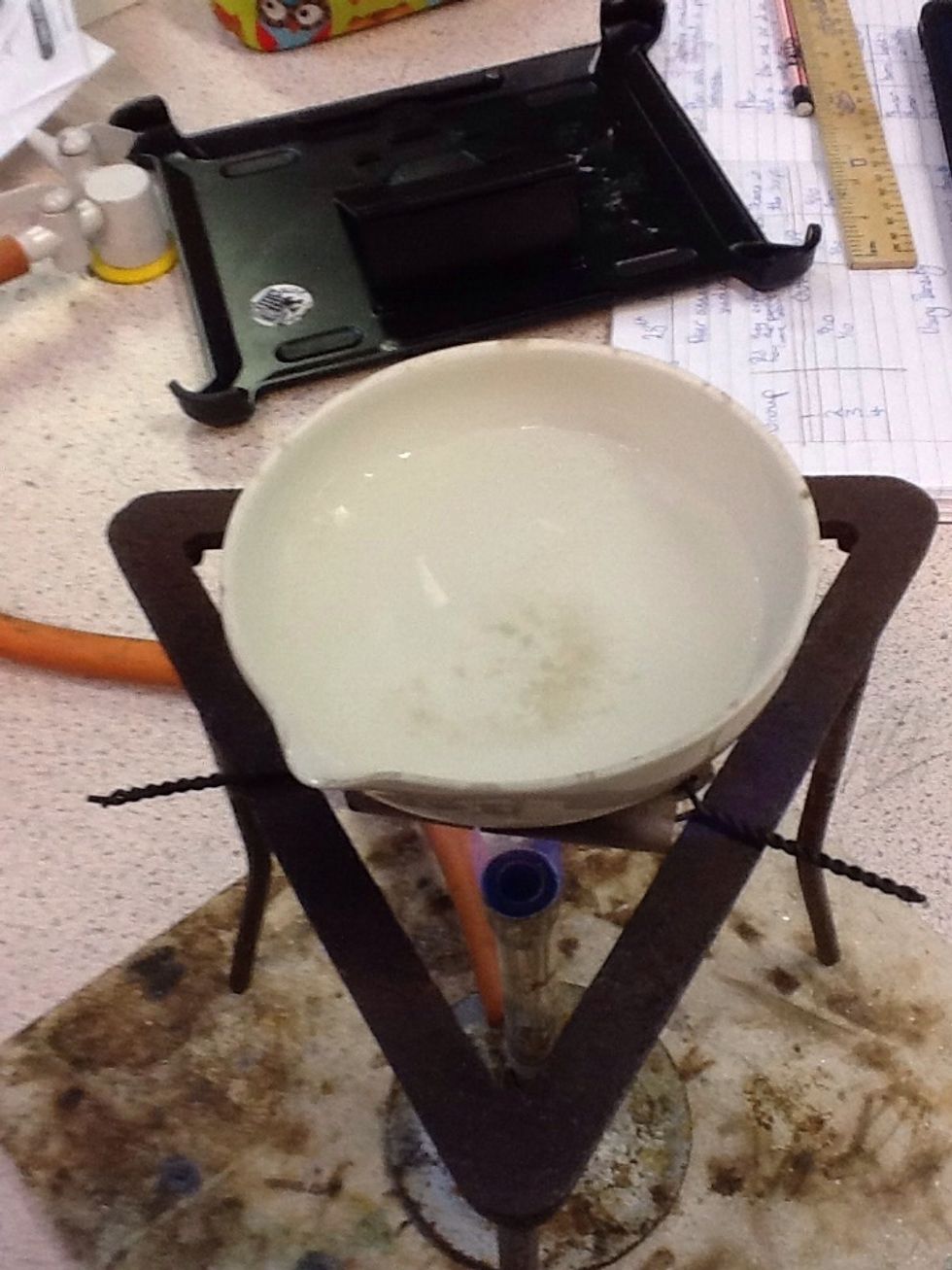 Wait till it is bubbling.