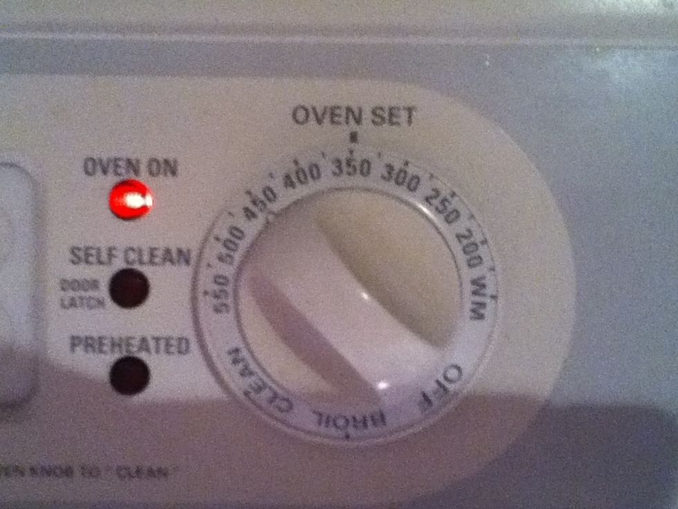 Waiting for oven to preheat...