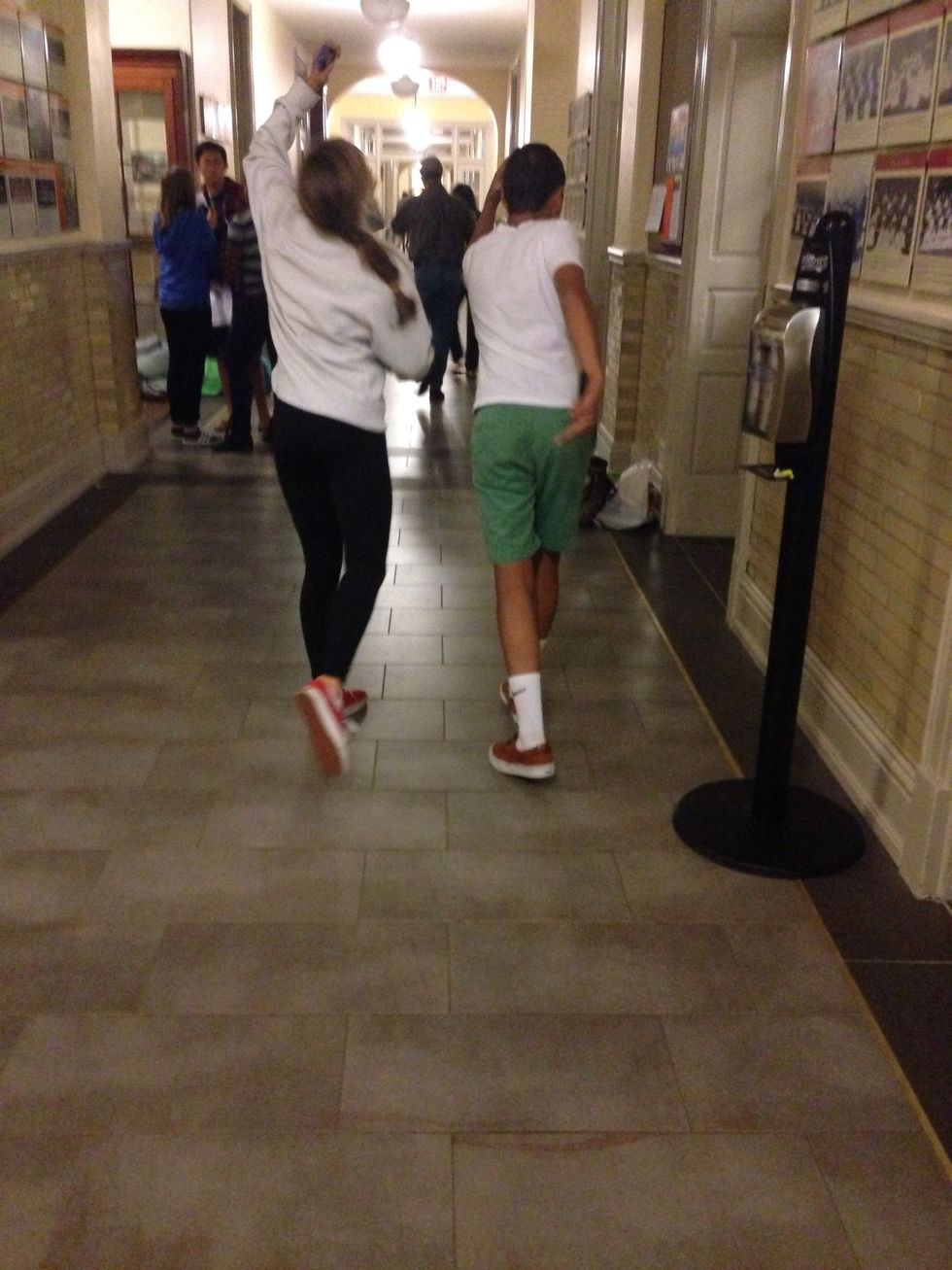 Walk with purpose down the hallway so everyone knows you're serious about your study spaces.