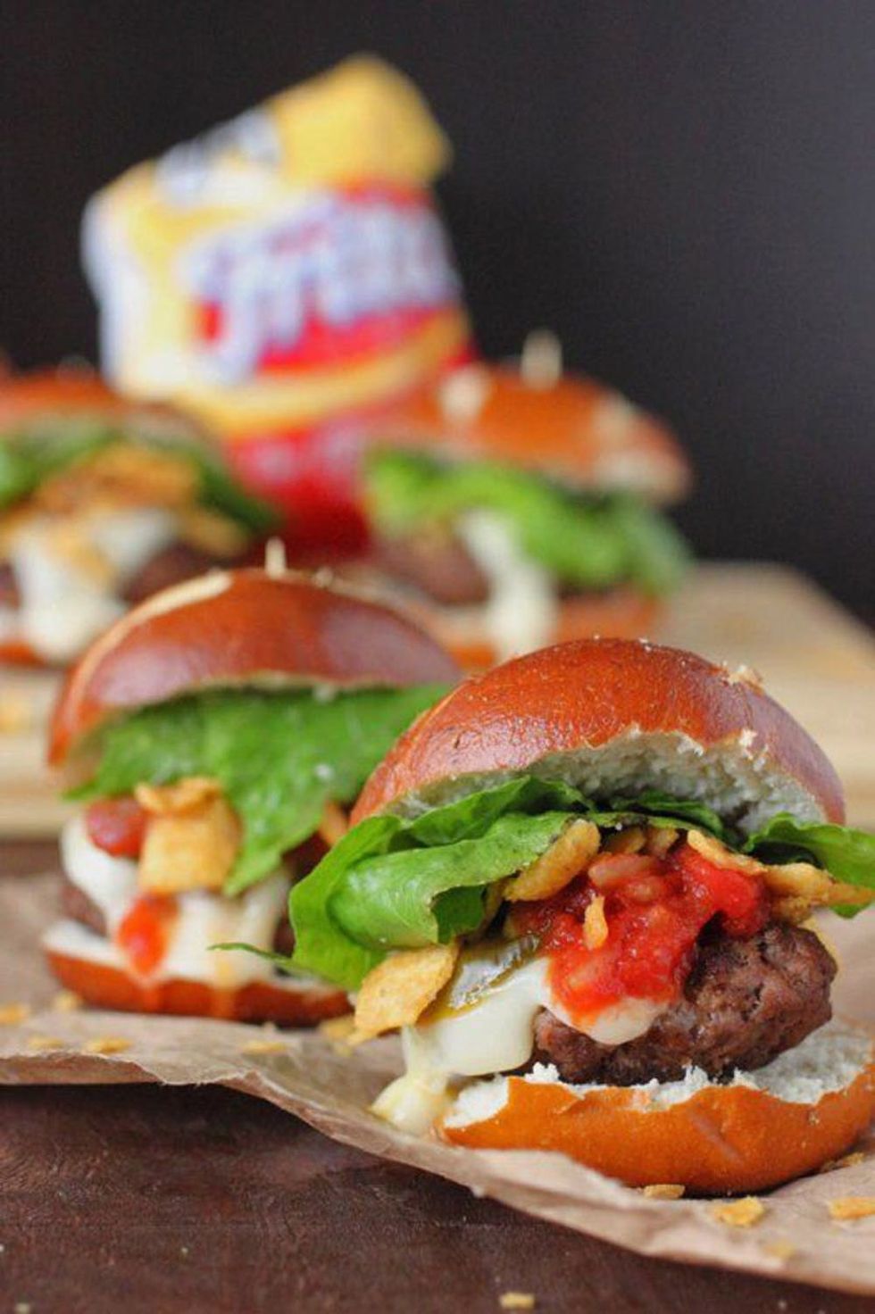 Walking Taco Burger Sliders