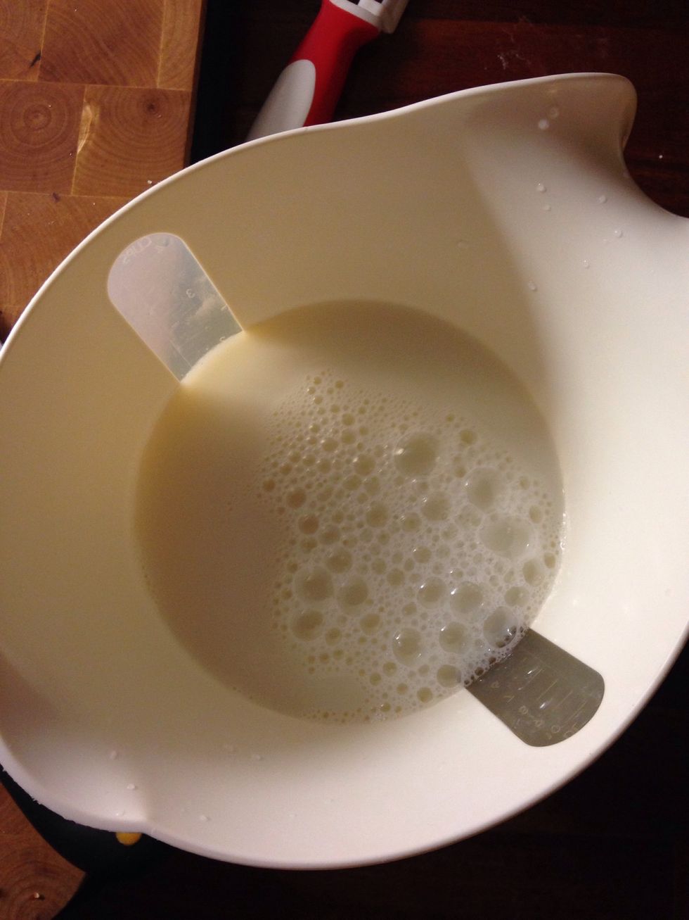 Warm the milk to about 37 degrees