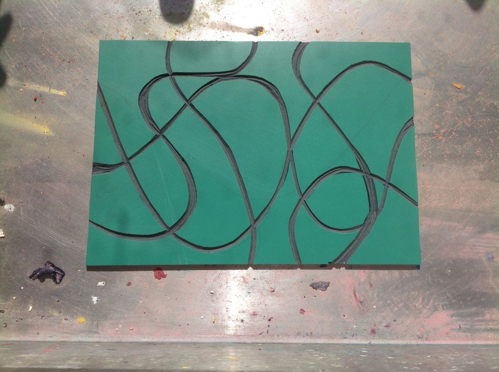 Warm your Lino by putting it in the sun or sitting on it for a couple of minutes to soften it making easier to carve. I put mine in the sink which heats it quickly being in direct sunlight.