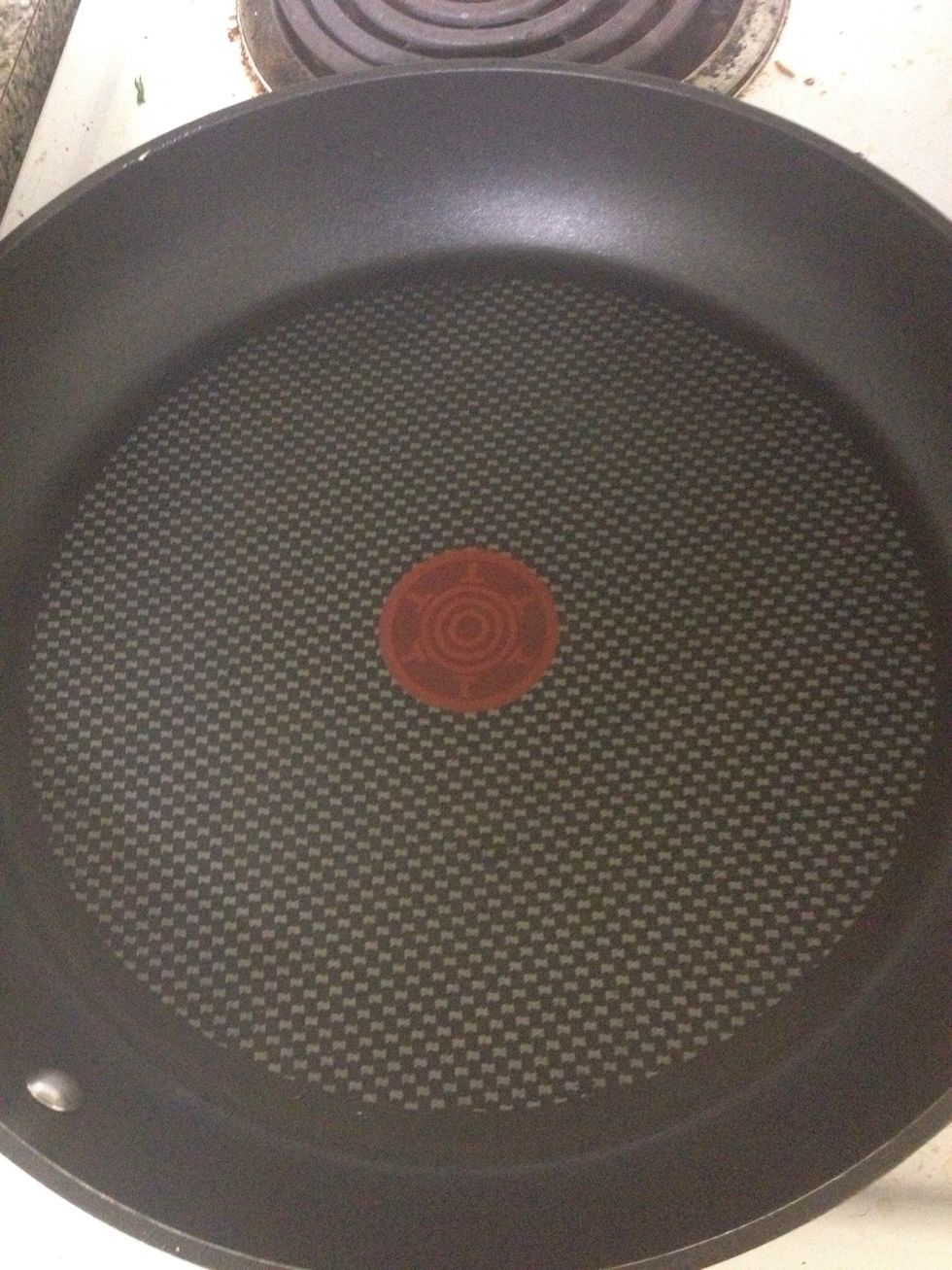 Warm your skillet or frying pan.