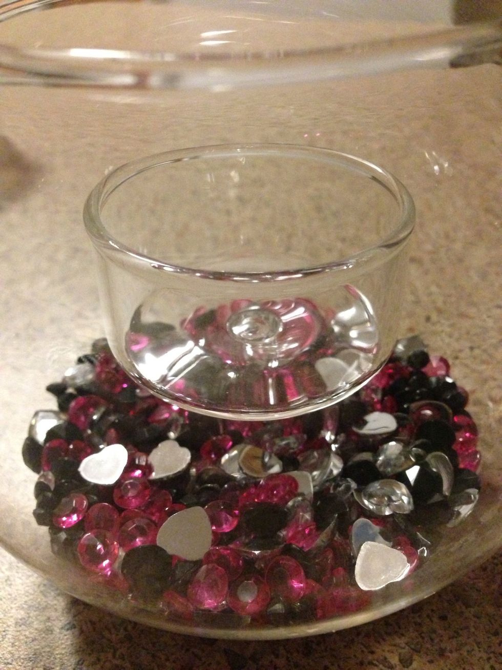 **WARNING** these glass jars are crazy fragile so be careful when working with them. One shattered while I tried to peel the sticker off the vase. If you're not budget conscious get a better vase.