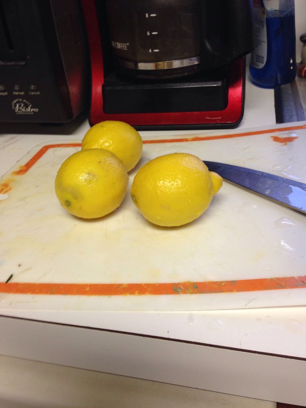 Wash 3 lemons
