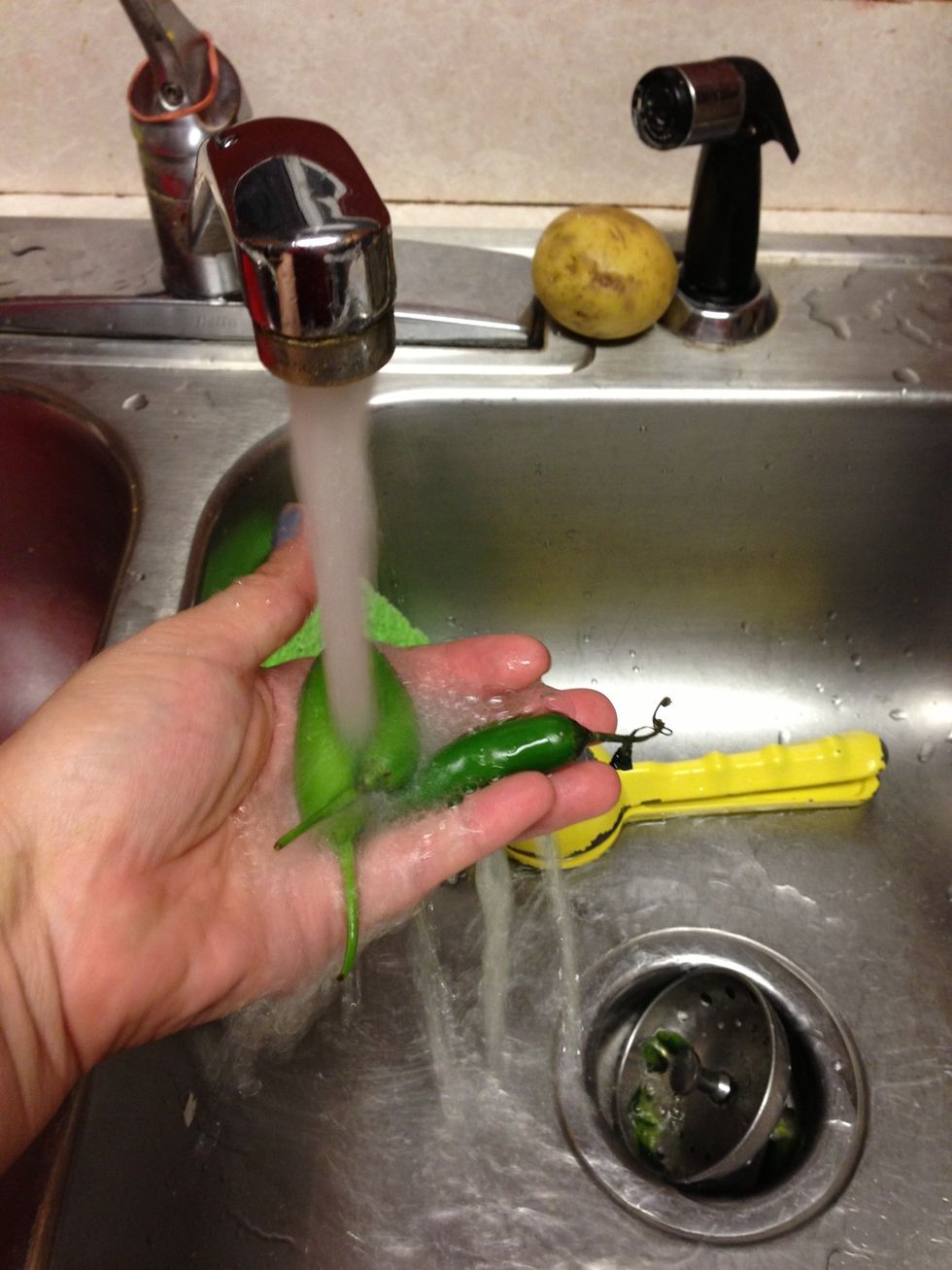 Wash all the ingredients very well.