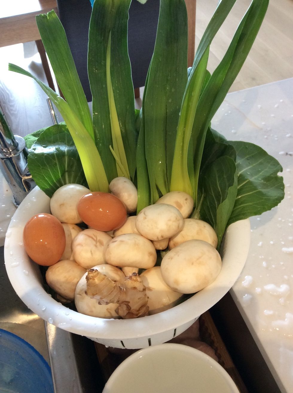 Wash all the ingredients you need