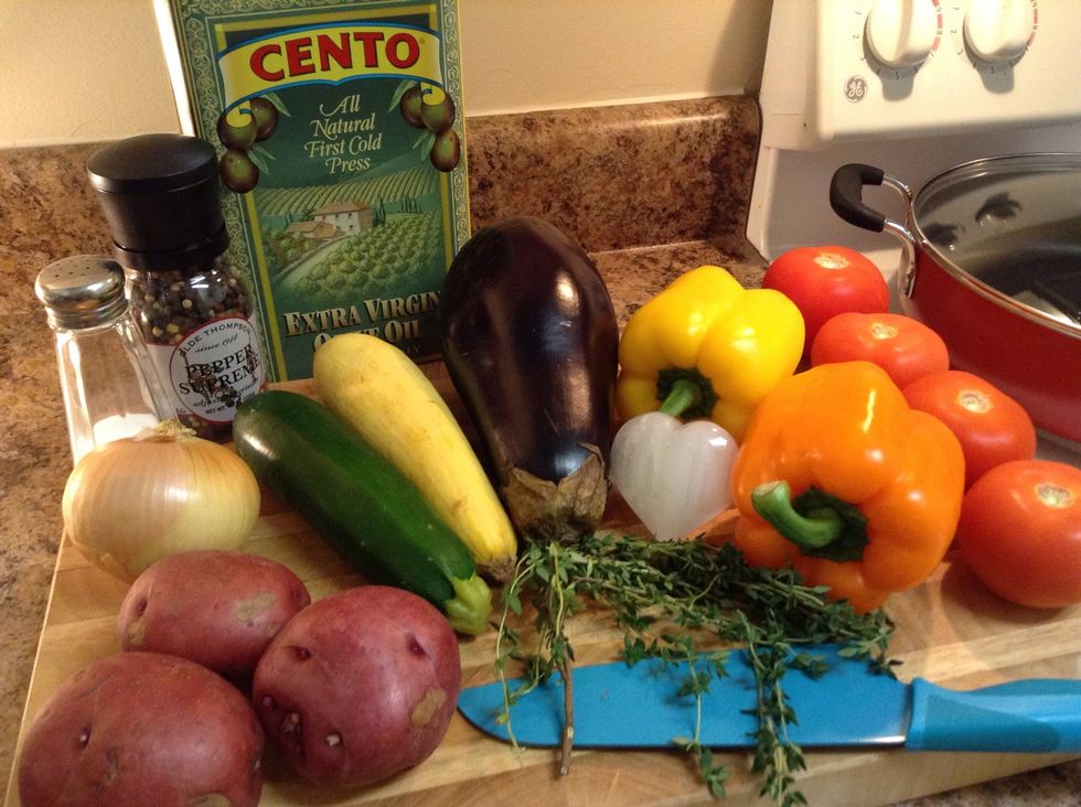 Wash all the vegetables and do not forget the secret ingredient... Love!