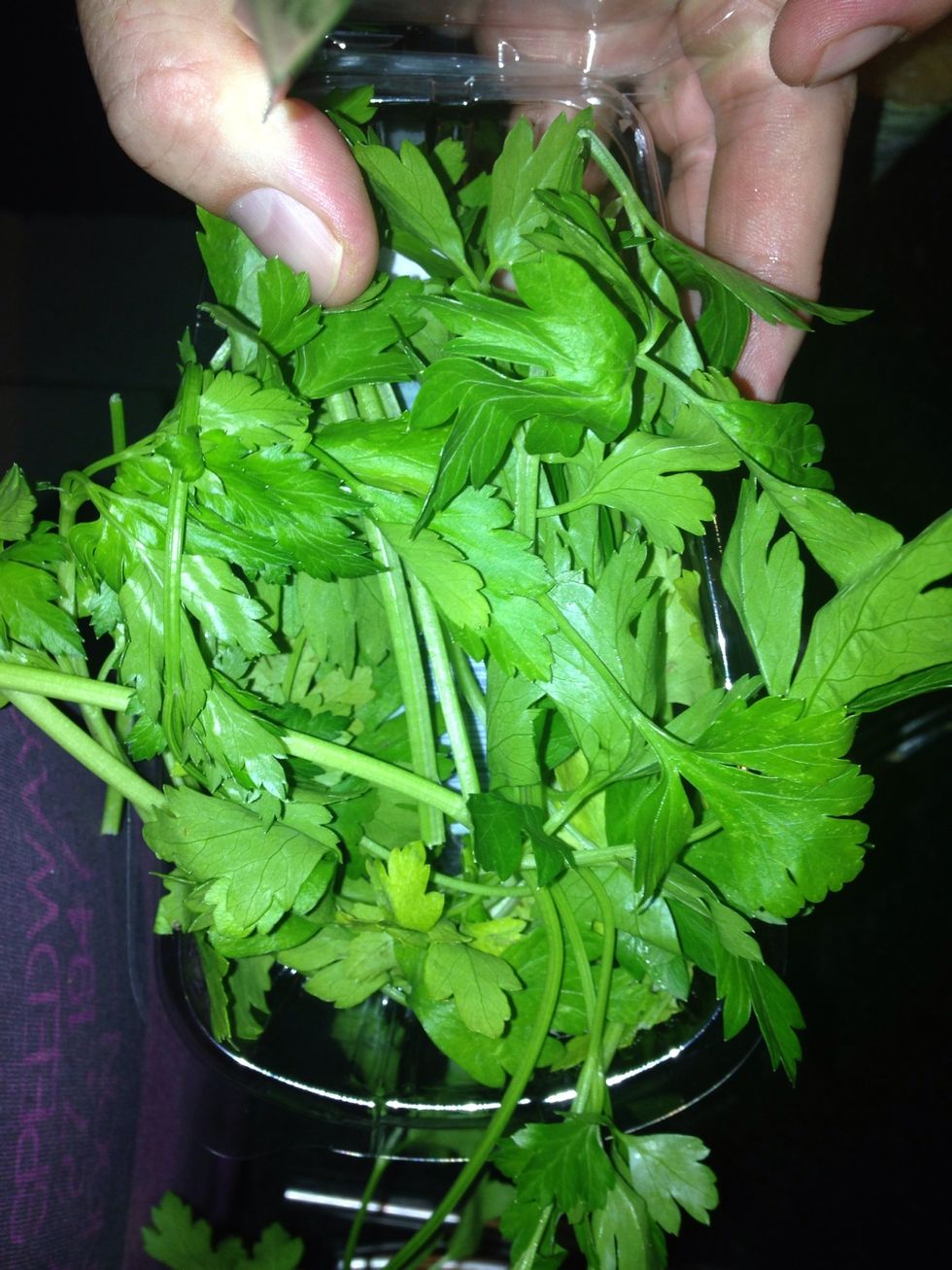 Wash and chop some parsley