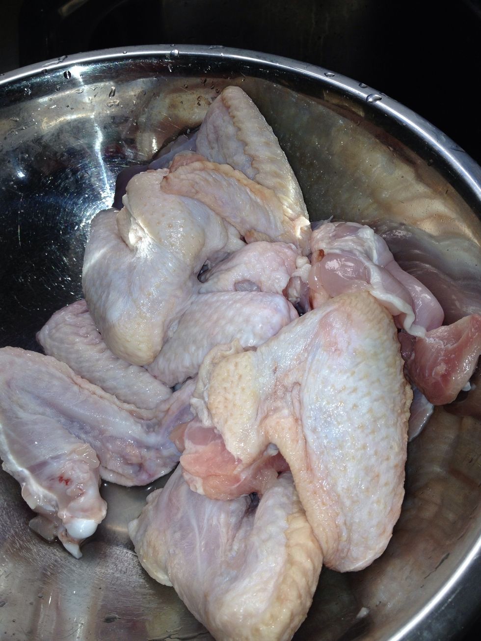 wash and clean chicken