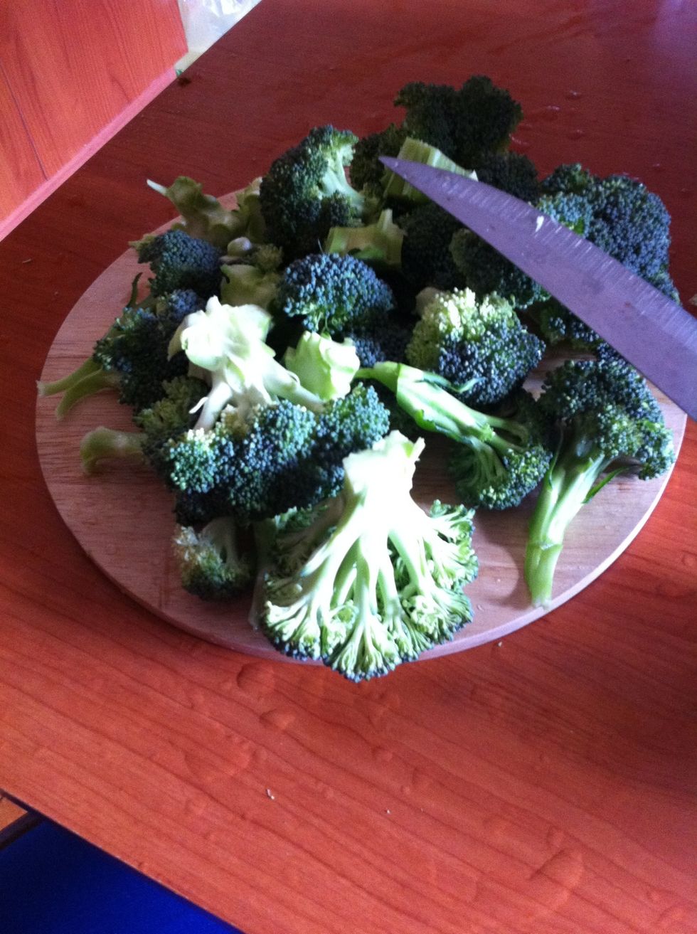 Wash and cut broccoli