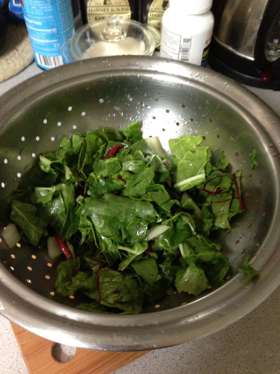 Wash and cut chard