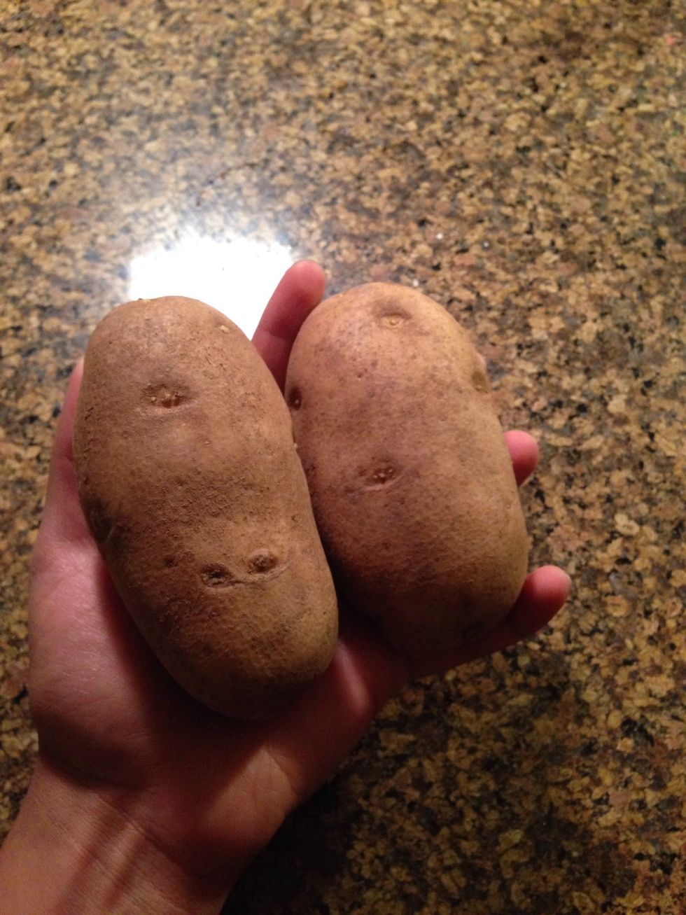 Wash and peel your potatoes!