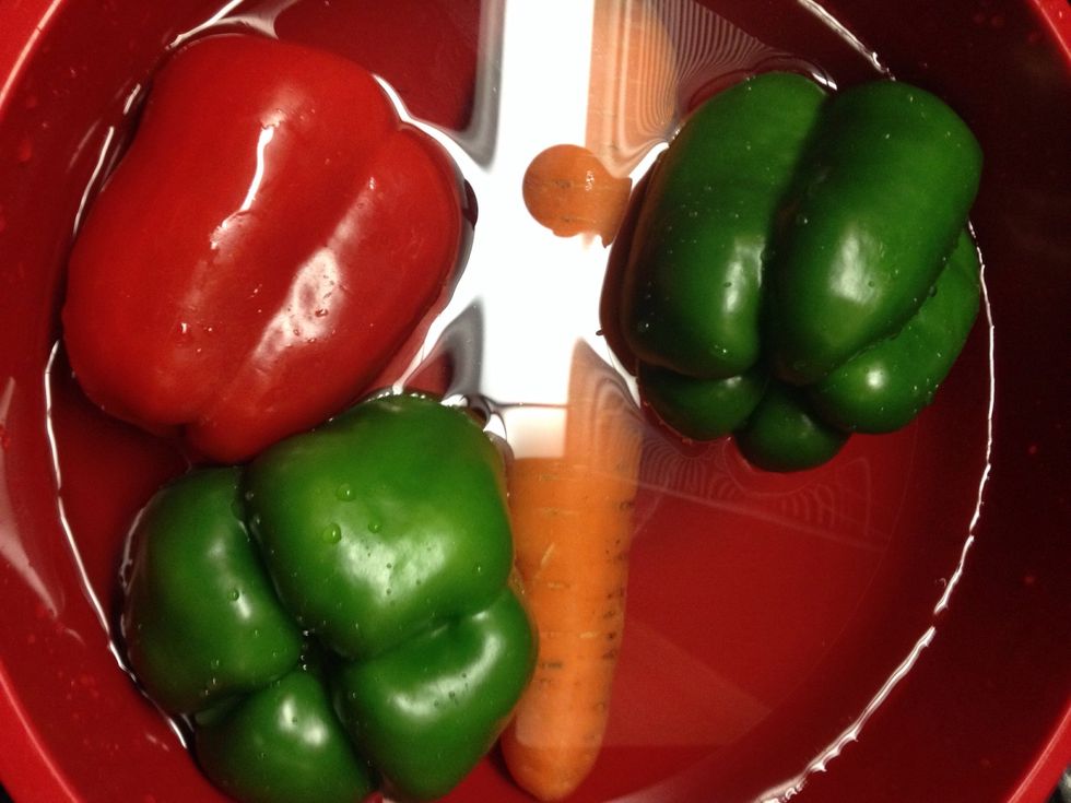 Wash and rinse your veggies