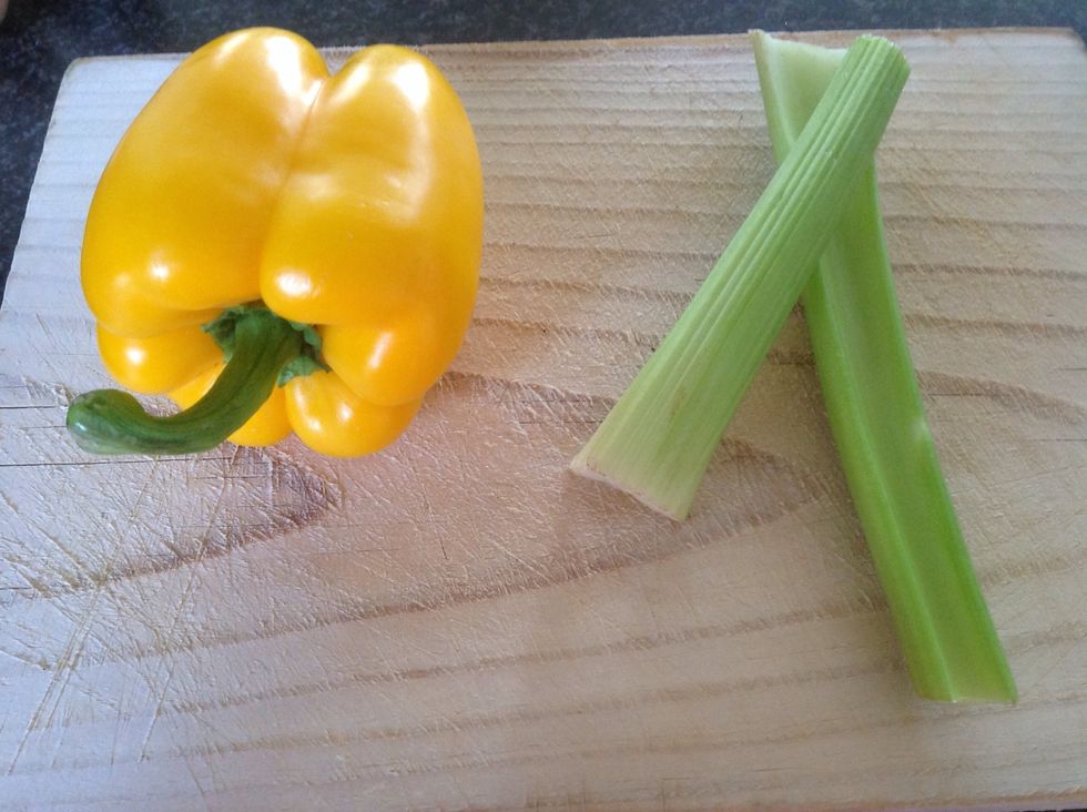 Wash and slice celery.