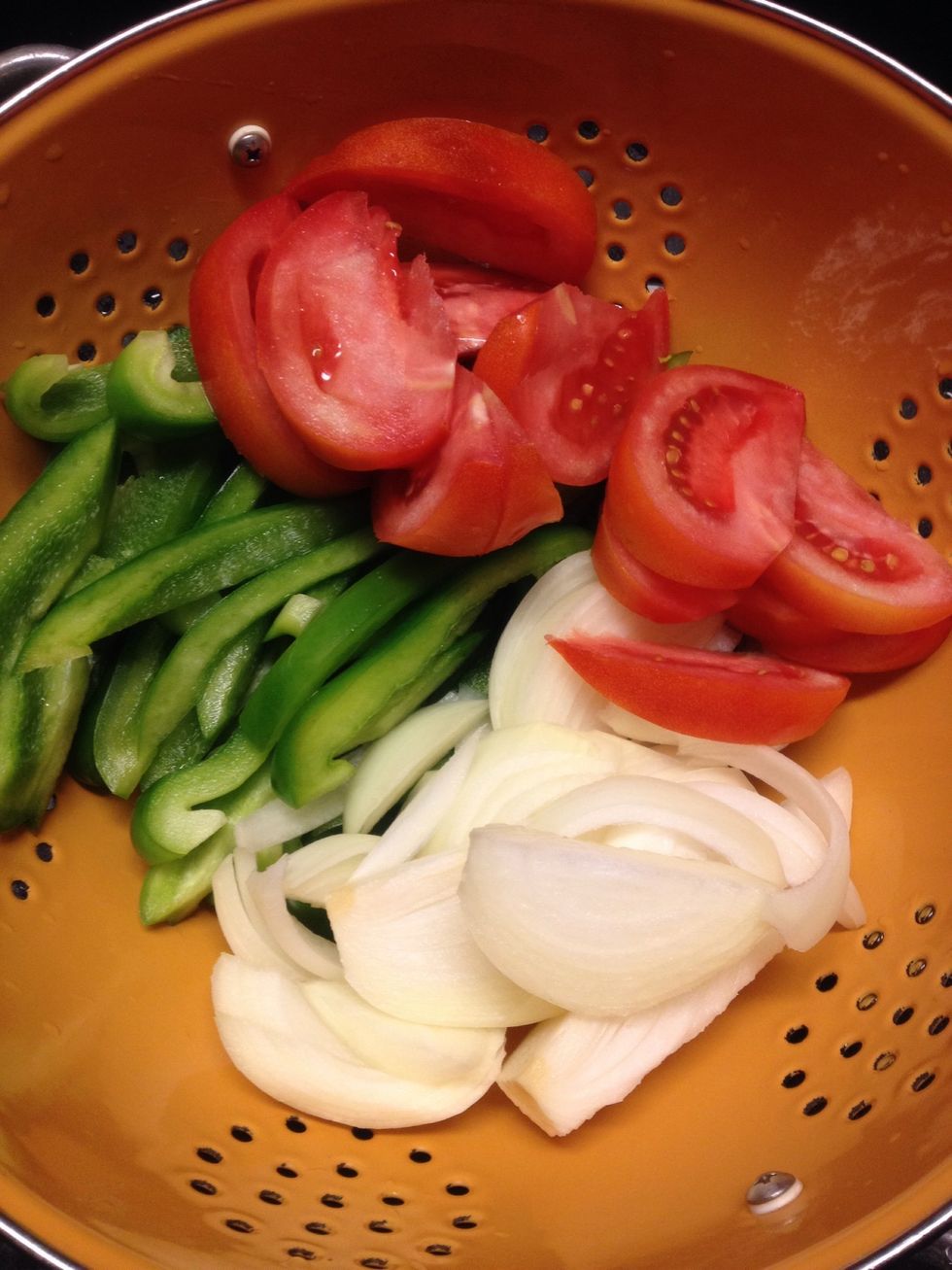 Wash and slice your veggies