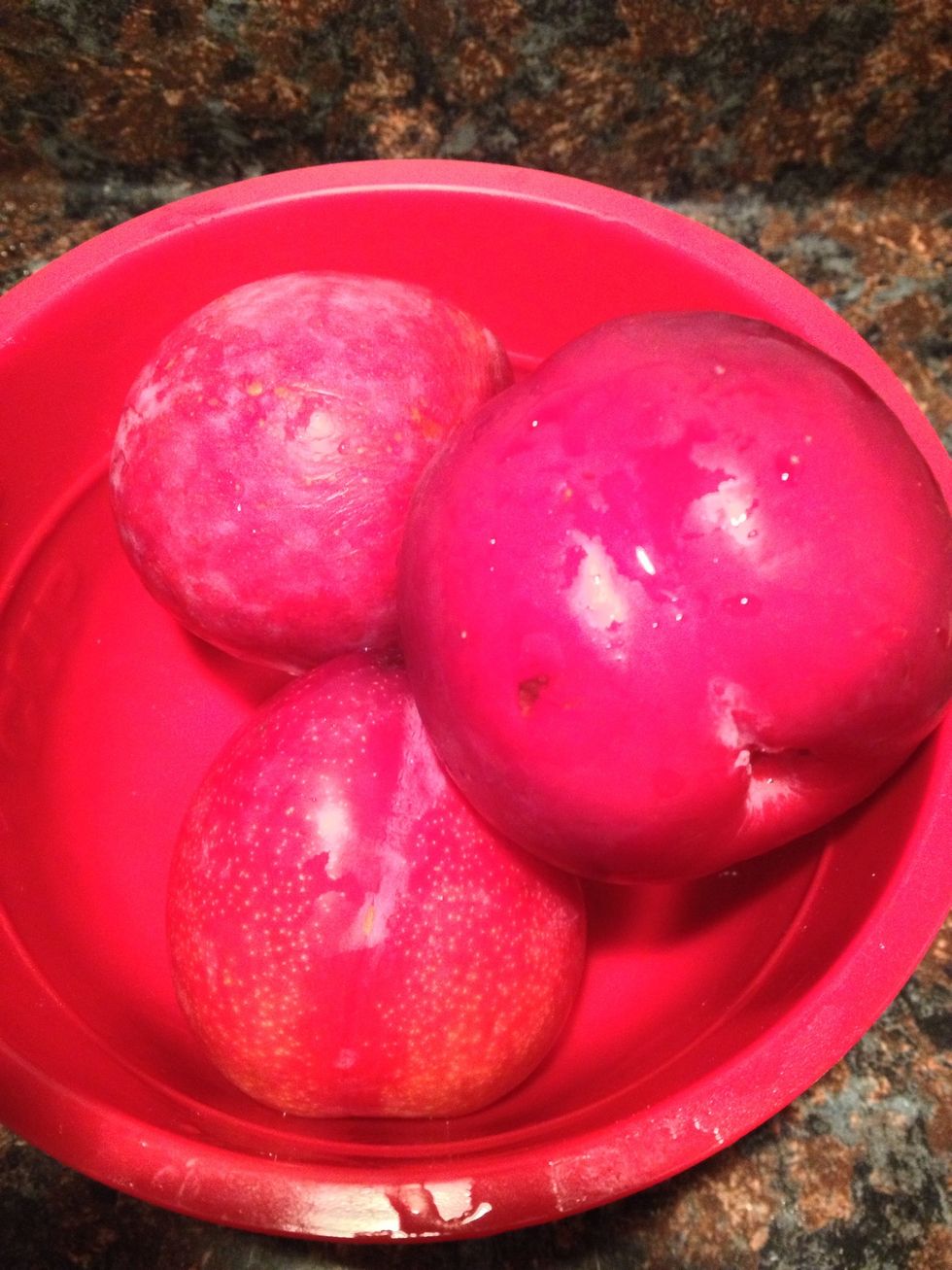 Wash are core your plums