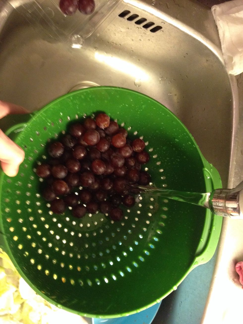 Wash as many grapes as you like (I used more than this, maybe double)