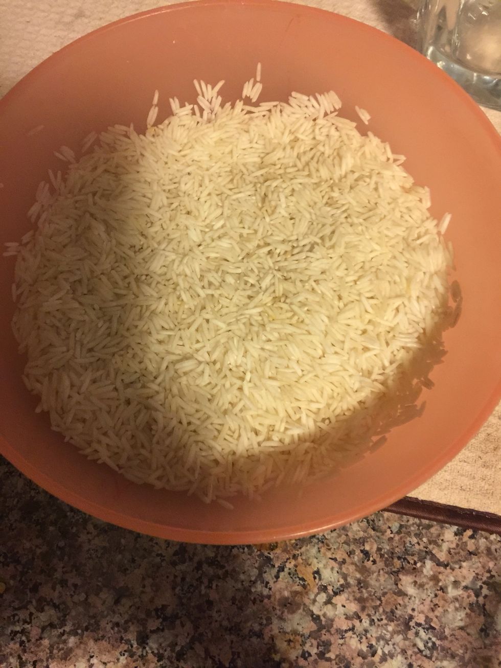 Wash basmati rice and keep aside. Basmati rice is preferred, but you could use any other rice.